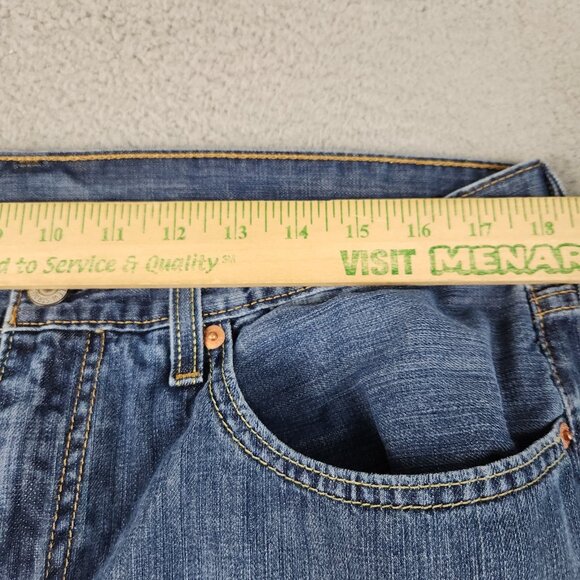 Levi's Jeans Mens 36x30 Blue 527 Low Boot Slim Fit Western Cowboy Faded Workwear - Picture 3 of 9